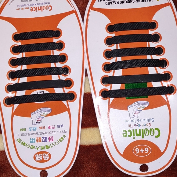 Lot of 3* Coolnice KIDS  no-tie lace shoelaces - Picture 2 of 4